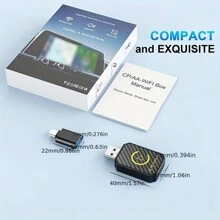 Mini Android Auto Wireless Adapter&Wireless CarPlay Adapter Convert Factory Wired To Wireless CarPlay Dongle, USB CarPlay Wireless Stick Wireless Android Auto Adapter For IOS 12+/Android 11+ No Delay