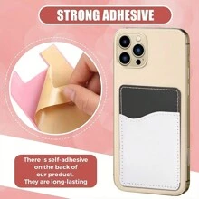 6 Packs Blanks Phone Wallet, PU Leather Phone Card Holder For Back Of Phone, DIY Blanks Credit Card Pocket For Phone Case, Stick On Wallet For Cell Phone