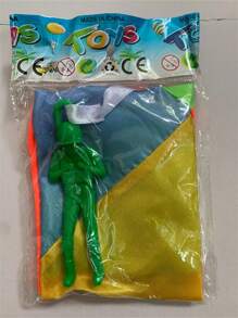 多种颜色可选一套，户外手动投掷降落伞玩具带迷你士兵，免费组装，伞兵弹簧，户外运动玩具礼物