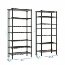 5 Tier Metal Wire Rack Free Standing Shelving Unit Adjustable Heavy Duty Storage - 1 - View 4