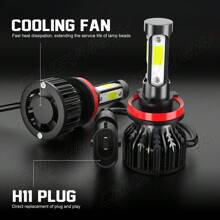 VCSZKXLY A Convenient And Practical Set Of H11 H4 9008 9007 LED Car Headlight Bulbs - Providing Your Vehicle With Charming Ultra Bright LED High/Low Beams, Dazzling White, 120000 Ultra-High Lumens (Also Compatible With H9 H7 H13 9003 9004 9005 9006) - H11 - View 11