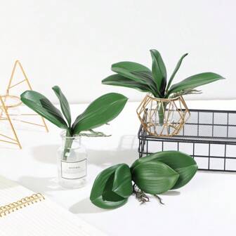 1 Pc Phalaenopsis Leaf Artificial Plant Leaf Decorative Flowers Home Decor Orchid Leaves Gifts Birthday Graduation Back To School Room Decor School Supplies