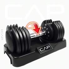 CAP Barbell 25lb. Adjustabell Dumbbell, Quick Select 5-25, Single - 單身的 - 查看 2