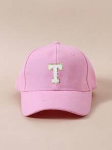 1 件儿童字母棒球帽，时尚，适合日常和学校使用 - 粉色 - 查看 28