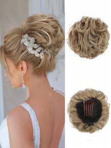 Messy Bun Hair Piece,Chignon With Comb Updo Elastic Drawstring Hair Buns Pieces Short Ponytail Extension Synthetic Chignon For Women Daily Use - Multicolor - View 18