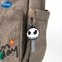 Disney 1PC Disney Officially Licensed Keychain Jack Cartoon Image Cute Backpack Car Key Key Ring Accessories Exquisite Hundred Dress Pendant Pendant Desktop Creative Ornament Decorations Birthday Anniversary Gift For Friends And Family Car Accessories Bag Charm Backpack For School