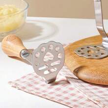 1pc Stainless Steel Mini Potato & Pumpkin Masher - Manual Kitchen Gadget, Create Perfect Smooth Mashed Potatoes, Taro & More - Essential Cooking Tool - Silver - View 2