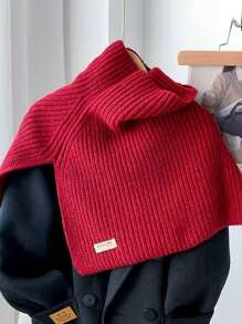 1 buah Syal Rajut Model Pullover dengan Belahan, Warna Polos: Syal luar yang hangat, serta tahan dingin dan cocok untuk aktivitas luar ruangan. Cocok untuk perjalanan sehari-hari dan penggunaan di rumah sebagai aksesori. - beraneka warna - View 15