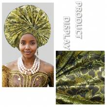 Elegant Fashion Nigerian Gele Headpiece For Women, African Traditional Wrapped Hat With Exaggerated Floral Fabric Braiding, Handmade Folded Flower Fan Layered Hat, Suitable For Wedding, Party And Other Special Occasions Hair Sleep Cap - A - View 4