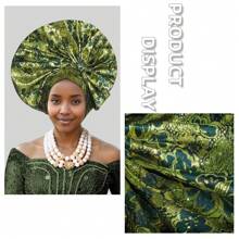 Elegant Fashion Nigerian Gele Headpiece For Women, African Traditional Wrapped Hat With Exaggerated Floral Fabric Braiding, Handmade Folded Flower Fan Layered Hat, Suitable For Wedding, Party And Other Special Occasions Hair Sleep Cap - A - View 11