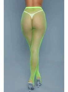 2302 Up All Night Pantyhose - Neon Green - View 2