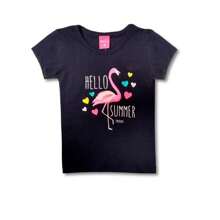 Conjunto Infantil Menina Verão Camisa Flamingo e Shorts