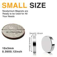 60/150 件 10X3mm 超强钕磁铁，圆形冰箱稀土磁铁，N35 钕铁硼磁铁，10mm*3mm 白板磁铁，适用于办公室、冰箱、厨房配件
