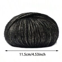 25g Gold Wire Sequin Mohair Yarn Super Soft And Warm Wool Woven Yarn Hand Woven Sweater Shawl Scarf DIY Material Supplies - 25g - View 9