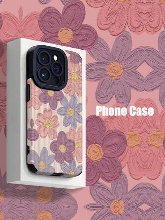 Etui na telefon z motywem kwiatowym, 1 szt., miękkie etui na telefon z kwiatowym wzorem, kompatybilne z modelami Apple, wodoodporne, odporne na wstrząsy, odporne na upadki i zarysowania