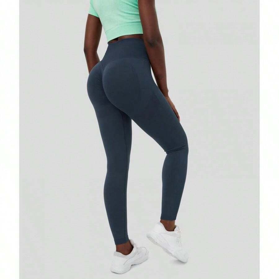 Seamless Flow High Waisted Butt Lifting Leggings - Màu Đỏ Sâu - Xem 1