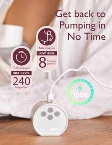 Momcozy Breast Pump S12 Pro, Hands-Free Portable Cordless Pump With Soft Double Sealed Flange, 3 Modes And 9 Levels - 白色2件+收納盒 - 查看 6