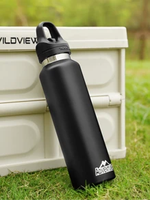 Yocity 1Pc Customized Sports Mug, Outdoor Sports Car Bottle, Customized Stainless Steel Keep Cold Insulated Mug, Portable Threadless Single Finger Open Lid Insulated Mug, Double Layer Vacuum Stainless Steel Large Capacity Kettle, Personalized Gift, Customized Gift, Birthday Gift, Holiday Gift