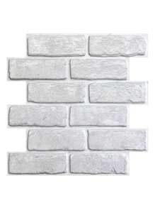 Commomy 1pc/10pcs/20pcs 3D Wall Panels Stick On Tiles, Brick Peel And Stick Tiles For Bedroom, 12" X 12" PVC Wall Stickers,Living Room Decor, Faux Brick Wall, Farmhouse Wall Decor - Multicolor - View 14