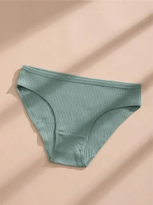 Bộ 6 quần lót nữ màu trơn họa tiết chữ, quần lót bikini gợi cảm và thoải mái, phù hợp cho thể thao và mặc hàng ngày. - Nhiều màu - Xem 2