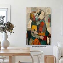 Room Decor Abstract Figures Rolled Canvas Art Print,  Creative Wall Decor, Cloth Material, Modern Artwork, With A01765 For Home And Office, Ideal Gift For Family Members