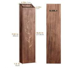 1 pieza Jarrón de pared de madera montado para flores secas, maceta inclinada creativa de plantas falsas, jarrón de bolsillo, adecuado para casa de campo, dormitorio, sala de estar, baño, patio, jardín, accesorio de decoración del hogar, decoración de habitación, jarrón de vidrio