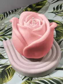 1pc 手工玫瑰香薰蜡烛，浪漫蜡烛装饰，节日礼物，室内除臭香味，清新持久的芳香疗法香薰蜡烛适用于家庭装饰，壁炉，客厅，客厅，中心装饰，办公室，情人节节日礼物情人节 - 彩色 - 查看 3