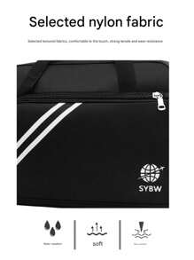 1 件大容量轻便可扩展行李袋，配有可调节肩带和手柄，多隔层旅行袋，带行李带设计的行李袋，旅行必需品，便携式储物袋