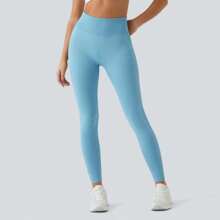 Seamless Flow High Waisted Butt Lifting Leggings - Màu Đỏ Sâu - Xem 4
