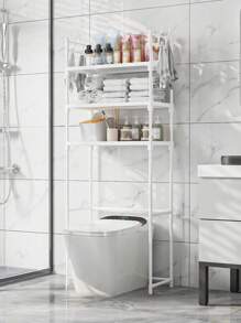 Freestanding Bathroom Toilet Organizer Shelves, Easy Assembly Storage Rack Above Toilet No-Drill - Multicolor - View 3