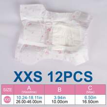 12PCS Disposable Dog Diapers Female Dog Diapers Ultra Protection Diapers For Dogs In Heat, Excitable Urination, Or Incontinence - Pink - View 5