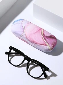 1pc Chic Graffiti Ripple Print Fashion Glasses Case Durable, Waterproof & Portable Protective Eyewear Holder Box For Women Men - Multicolor - View 8