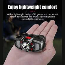 1/2x Sensor LED+COB Headlamp Head Torch Rechargeable Headlight Lamp Super Bright - Red - View 8