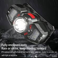 1/2x Sensor LED+COB Headlamp Head Torch Rechargeable Headlight Lamp Super Bright - Red - View 4