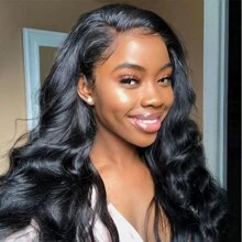 4x4 Body Wave Lace Frontal Wig - 100% Real Human Hair, Black, Fluffy & Natural Look, Perfect For Daily Wear Or Special Occasions 200% Density 4x4 Swiss HD Lace Frontal Body Wave Human Hair Wig Bye Bye Knots Pre Cut Glueless Wear And Go Body Wave Human Hair Wig Pre Plucked With Baby Hair Long Human Hair Wig
