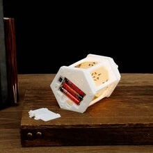 Candelabro vintage estilo minimalista europeo, linterna de vela LED estilo castillo, decoración de portavelas morisco