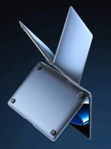 隐形笔记本电脑保护壳适用于 Macbook Air 13 保护壳 M1 M2 M3 M4 Pro 14 16 2025 Air 15 13.6 高级笔记本电脑保护壳 - Ice Frost Clear - 查看 3