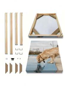 SURELIFE 1 Set Wood Canvas Stretcher Frame DIY Bars Kit For Gallery Wrap Oil Painting Mounting Stretcher Strips Oil Painting Wall Art Decor 12X16 16X20 16x24in 20x40in