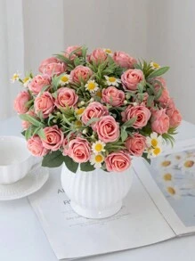 1PC/2PCS 人造花-玫瑰、丝绸玫瑰、假植物、家居、餐厅、客厅、户外花园装饰、插花艺术、摄影道具、秋季、春季、花瓶、花墙、花环、新娘花束、婚礼装饰、DIY 花环材料、生日派对装饰材料、家居装饰配件、情人节、新年礼物 - 彩色 - 查看 10