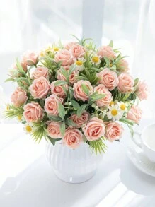 1PC/2PCS 人造花-玫瑰、丝绸玫瑰、假植物、家居、餐厅、客厅、户外花园装饰、插花艺术、摄影道具、秋季、春季、花瓶、花墙、花环、新娘花束、婚礼装饰、DIY 花环材料、生日派对装饰材料、家居装饰配件、情人节、新年礼物 - 彩色 - 查看 3