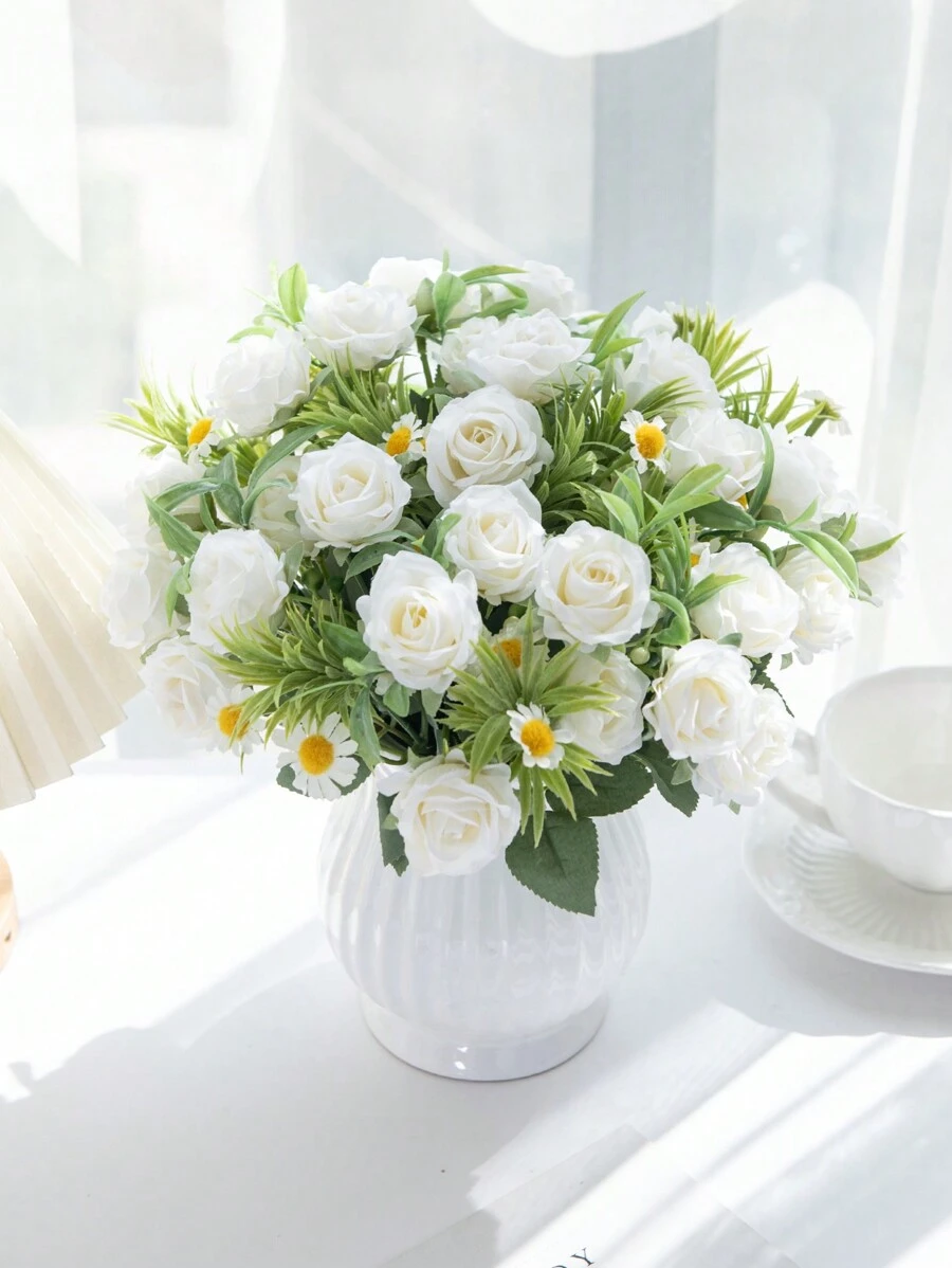 1PC/2PCS 人造花-玫瑰、丝绸玫瑰、假植物、家居、餐厅、客厅、户外花园装饰、插花艺术、摄影道具、秋季、春季、花瓶、花墙、花环、新娘花束、婚礼装饰、DIY 花环材料、生日派对装饰材料、家居装饰配件、情人节、新年礼物 - 彩色 - 查看 1