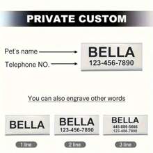 Personalized Pet Collar With Bell - Custom Engraved Cat & Small Dog Collar, Durable PP Material, Adjustable, Cartoon Dog Pattern Design, Ideal Pet Gift - Multicolor - View 4