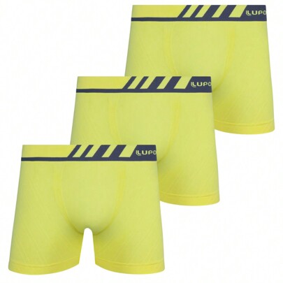 Kit 3 Cuecas Boxer Lupo Em Microfibra Masculina Sem Costura Original 671-002