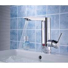 Electric Hot Water Taps Topser KA-06 Pro Adjustable Power Instant Heater Sink Taps 180° Swl Cold Hot Water Taps LCD Temperature Display For Batoom Wasoom - ChromePlated1 - View 2