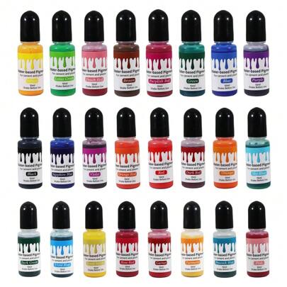 24 色 10ml 水溶性颜料石膏和水泥，适用于硅胶模具制作石膏 DIY