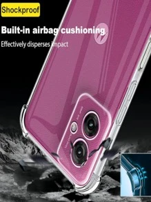 Protector Funda Transparente Acrigel Esquinas Reforzadas Compatible con Moto G55 5G - transparente - Ver 3