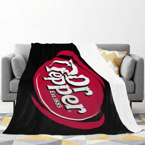 Flannel Blanket Classic Sign Print Throw Blanket Lightweight Durable Cozy For Logo Lovers Gift Suitable For Dorm, Decoration, AC Blanket, Soft Flannel Fabric Multiple Sizes For All Seasons