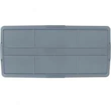 Hefty 28.3 Gallon Plastic Garage Storage Tote, Smoke Blue, Set Of 4 - Dark Grey - View 7