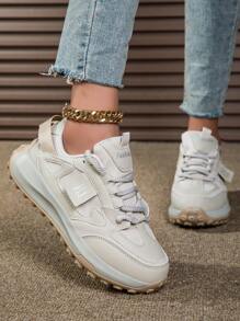 2024 Neues Design Schnürkasualschuhe, flache rutschfeste hochelastische Popcorn Weichbodenschuhe, Pendler & Retrostil, Outdoor Wandern, Superweiches Sohle Wandern Lässig Schuhe