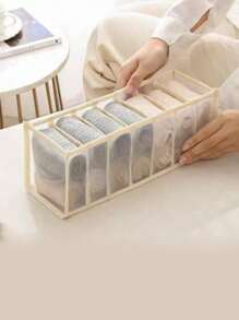 Foldable Storage Basket, Cloth Can Be Window Wardrobe Storage Frame, Large Clothing Storage Box,Foldable Storage Box For Underwear, Ties And Socks, Fabric Storage Box